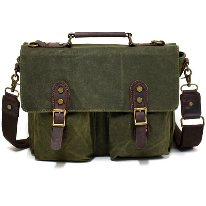 Rambo Army Style Canvas Satchel Bag with Shoulder Strap