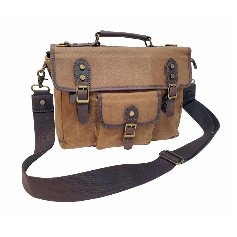 Rambo Army Style Canvas Satchel Bag with Shoulder Strap
